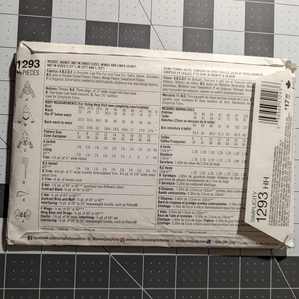 Simplicity Sewing Pattern 1293 - Picture 2 of 3